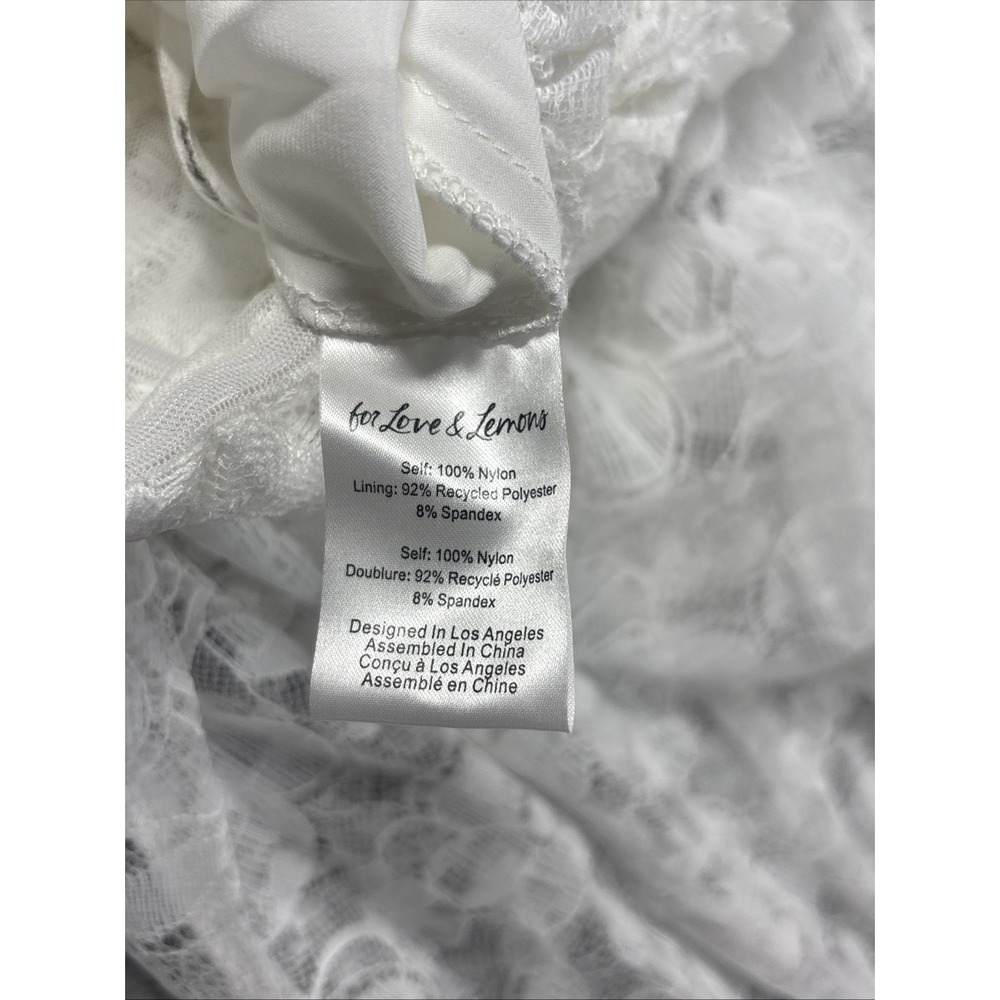 NWT For Love and Lemons Lorena Maxi Dress White Lace Size Small - Picture 15 of 15